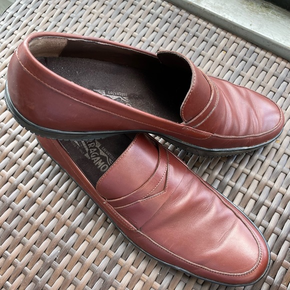 Brown Ferragamo Loafers Size 12D - Picture 3 of 7